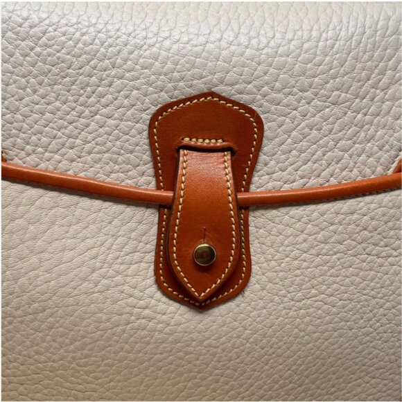 Vintage Dooney and Bourke Women's Cream All-Weather Leather Top Handle Bag Purse - Picture 15 of 15